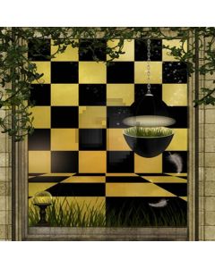 Two color grid window Computer Printed Photography Backdrop HY-C-2001