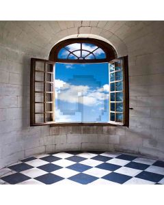Arch Window Computer Printed Photography Backdrop HY-CM-0347