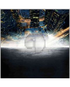 View To The City From Sky Computer Printed Photography Backdrop HY-CM-1475