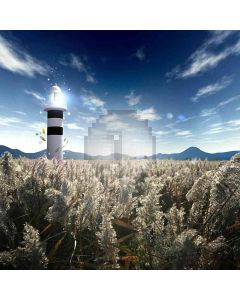 Light Tower In Field Computer Printed Photography Backdrop HY-CM-1526