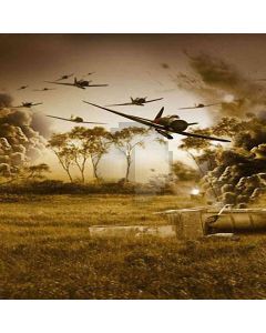Battleplans In Field Computer Printed Photography Backdrop HY-CM-2201