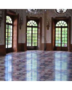 Empty Room With Arch Doors Computer Printed Photography Backdrop HY-CM-2648