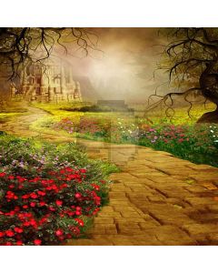 Way To The Castle Computer Printed Photography Backdrop HY-CM-3374