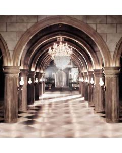 Arch Gate And Chandelier Computer Printed Photography Backdrop HY-CM-3842