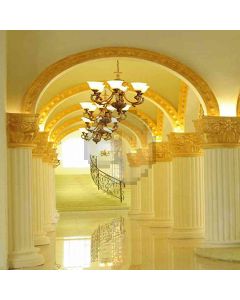 White Hall With Arch Gates Computer Printed Photography Backdrop HY-CM-4137