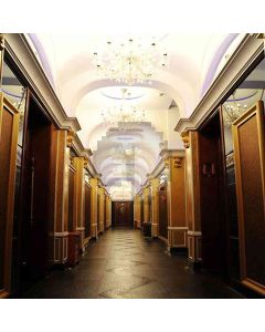 Corridor With Chandeliers Computer Printed Photography Backdrop HY-CM-4141