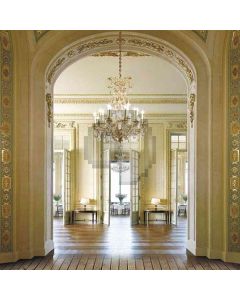 European Hall With Chandelier Computer Printed Photography Backdrop HY-CM-4147