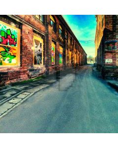 Doodle Painted Street Walls Computer Printed Photography Backdrop HY-CM-4235