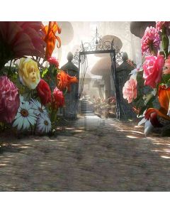 Flowers With Faces Computer Printed Photography Backdrop HY-CM-4556