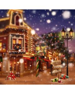 Christmas Night Computer Printed Photography Backdrop L-865