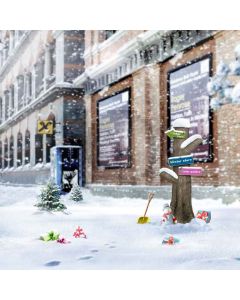 Winter Love Stoty  Computer Printed Photography Backdrop L-874