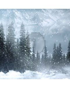 Snowy Mountain Computer Printed Photography Backdrop LMG-005