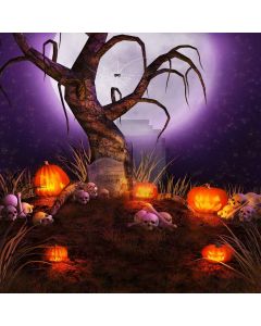 Haunted Pumpkins Computer Printed Photography Backdrop LMG-033