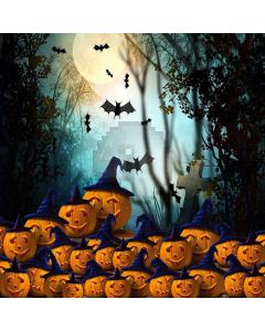 Fearful Pumpkins Computer Printed Photography Backdrop LMG-040