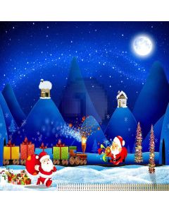 Christmas Night Computer Printed Photography Backdrop LMG-141