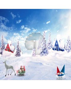 Snowy Christmas Computer Printed Photography Backdrop LMG-142