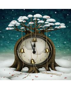 Tree Clock Computer Printed Photography Backdrop LMG-190