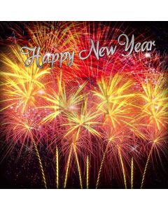 New Year Firework Computer Printed Photography Backdrop LMG-204