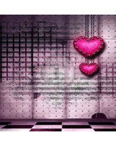 Heart Shape Lock Computer Printed Photography Backdrop LMG-229