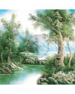 Oil Painting River Computer Printed Photography Backdrop LMG-257