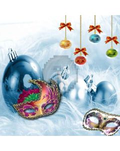 Chrismas Costume Ball Computer Printed Photography Backdrop LMG-278