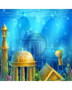 Undersea Castle Computer Printed Photography Backdrop LMG-381