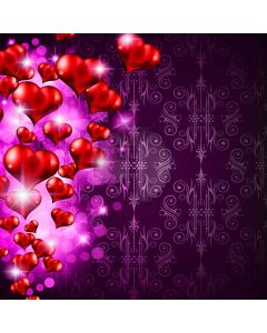 Romantic Heart Shape Computer Printed Photography Backdrop LMG-388