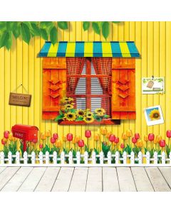 Cute Window Computer Printed Photography Backdrop LMG-392
