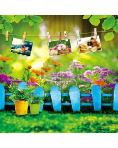 Cute Fence Computer Printed Photography Backdrop LMG-401
