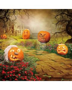 Pumpkin Lantern Computer Printed Photography Backdrop LMG-446
