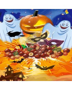 Pumpkin Ghost Computer Printed Photography Backdrop LMG-453