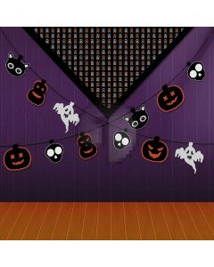 Spooky Pumpkin Decoration Computer Printed Photography Backdrop LMG-457