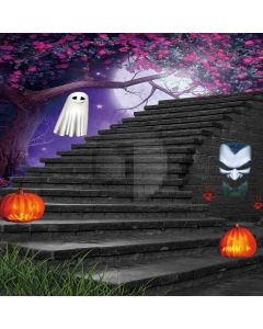 Halloween Stairs Computer Printed Photography Backdrop LMG-460