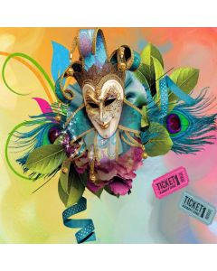 Mask Leaves Colour Rope Computer Printed Photography Backdrop LMG-692