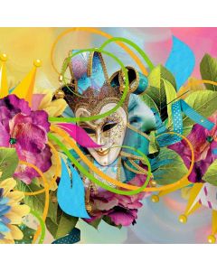 Mask Leaves Colour Rope Computer Printed Photography Backdrop LMG-693