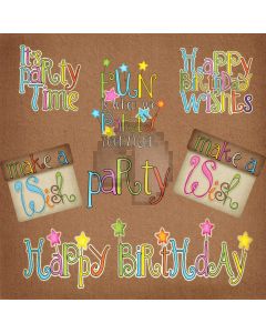 Happy Birthday Music Star Computer Printed Photography Backdrop LMG-711