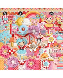 Girl Tree Flower Balloon Computer Printed Photography Backdrop LMG-715