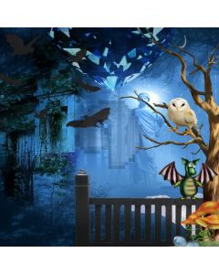 Bird Sculpture Tree Bird Computer Printed Photography Backdrop LMG-729