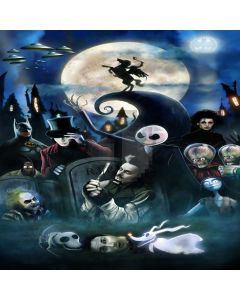 Skull Moon Horse Cloud Computer Printed Photography Backdrop LMG-739