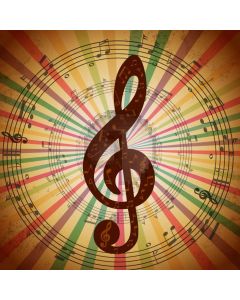 Music Note Circle Computer Printed Photography Backdrop LMG-745