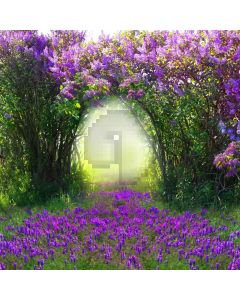 Flower Sunshine Tree Grass Computer Printed Photography Backdrop LMG-748