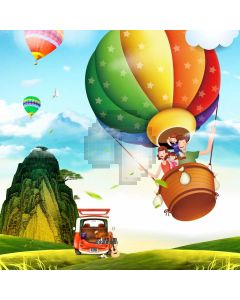 Ballon Hill Computer Printed Photography Backdrop LMG-754