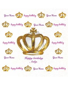 Birthday Crown Computer Printed Photography Backdrop LMG-777
