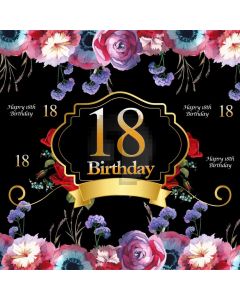 Birthday Flower Computer Printed Photography Backdrop LMG-787