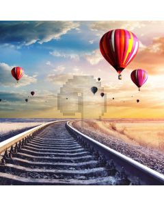 Trail Ballon Computer Printed Photography Backdrop LMG-806