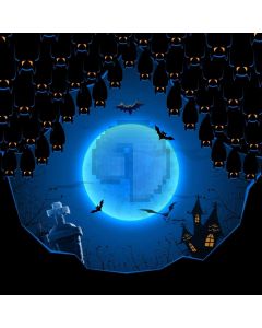 Halloween Bat Moon Grave Computer Printed Photography Backdrop LMG-824