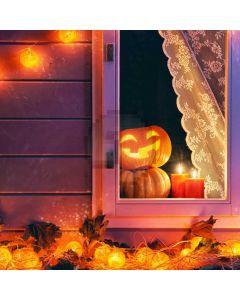 Halloween Lantern Computer Printed Photography Backdrop LMG-828