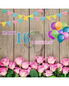 Birthday Flower Computer Printed Photography Backdrop LMG-845