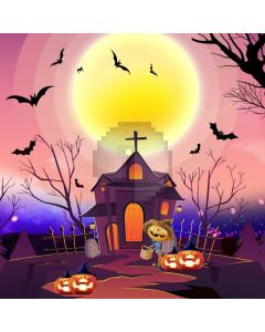 Halloween Moon Computer Printed Photography Backdrop LMG-848