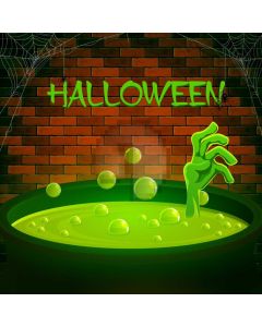 Halloween Green Computer Printed Photography Backdrop LMG-852